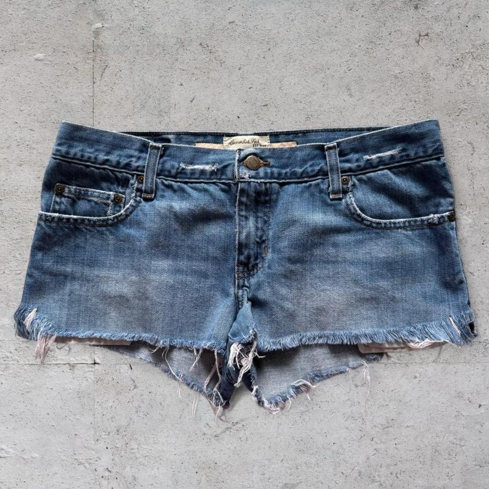 y2k abercrombie & fitch low rise jean shorts